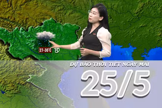 [Video] Dự báo thời tiết đêm nay và ngày mai 25/5/2025: Gió mùa Đông Bắc 