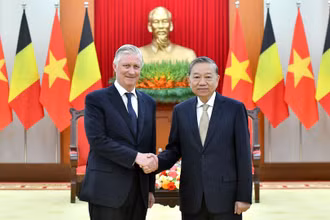 Tổng Bí thư Tô Lâm tiếp Nhà Vua Vương quốc Bỉ Philippe.