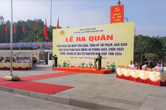 Quán triệt Công điện của Ủy ban nhân dân tỉnh và mệnh lệnh ra quân trấn áp tội phạm của Giám đốc Công an tỉnh Nghệ An.