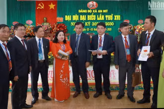 Các đại biểu dự Đại hội Đại biểu Đảng bộ xã An Mỹ lần thứ 16 nhiệm kỳ 2025-2030.