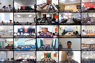 Toàn cảnh Hội nghị qua một số điểm cầu trực tuyến.