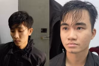 Hai nghi can thực hiện vụ cướp. (Ảnh Công an cung cấp)