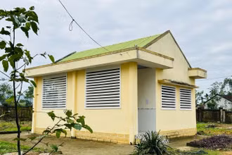 Khu nhà vệ sinh chung nơi xảy ra vụ việc.