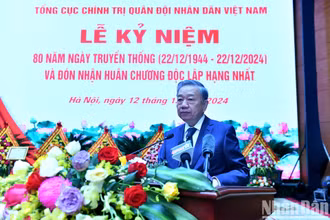 Tổng Bí thư Tô Lâm phát biểu tại Lễ kỷ niệm. (Ảnh: Đăng Khoa)