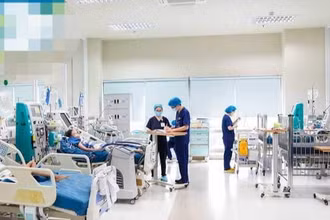 Bệnh nhi nằm điều trị tại Bệnh viện Nhi Trung ương.