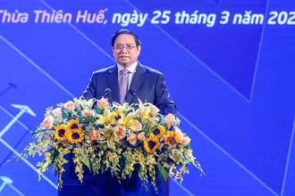 Thủ tướng Phạm Minh Chính phát biểu tại lễ khai mạc Ngày hội khởi nghiệp quốc gia của học sinh, sinh viên lần thứ V.