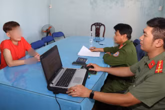 Đối tượng L.T.N, trước cơ quan điều tra.