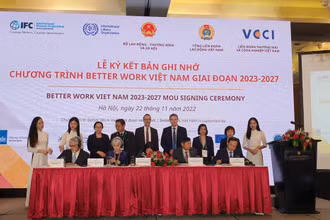 Lễ ký Bản ghi nhớ và Họp khởi động chiến lược cấp cao Chương trình Better Work giai đoạn 2023-2027.