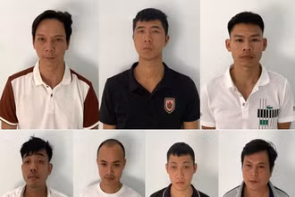 7 đối tượng bị bắt. (Ảnh do Công an cung cấp)