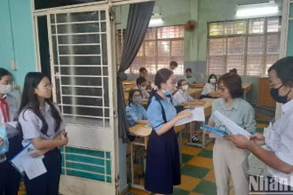 Học sinh Thành phố Hồ Chí Minh tham gia kỳ thi lớp 10 công lập năm học 2024-2025.