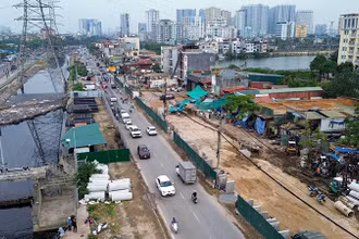Dự án tuyến đường Tam Trinh (quận Hoàng Mai, Hà Nội) dự kiến hoàn thành vào tháng 6/2026.
