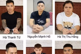 Các đối tượng trong đường dây mua bán người và môi giới mại dâm. (Nguồn: Báo Lào Cai)