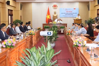 Quang cảnh Hội nghị gặp mặt các doanh nghiệp Hàn Quốc đầu tư tại Quảng Ngãi.