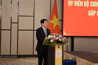 Chủ tịch nước Lương Cường phát biểu tại cuộc gặp.