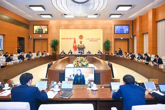 Quang cảnh Phiên họp thứ 28 của Ủy ban Thường vụ Quốc hội. (Ảnh: DUY LINH)