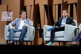 Tỷ phú Elon Musk và CEO OpenAI Sam Altman. (Nguồn: Getty Images)