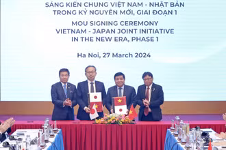 Ký kết Biên bản ghi nhớ “Sáng kiến chung Việt Nam-Nhật Bản trong kỷ nguyên mới, giai đoạn 1”.
