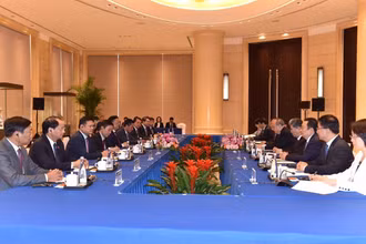 Quang cảnh buổi hội đàm.