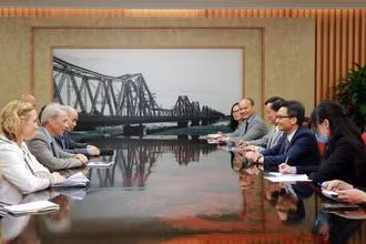 Quang cảnh buổi tiếp. (Ảnh: VGP)