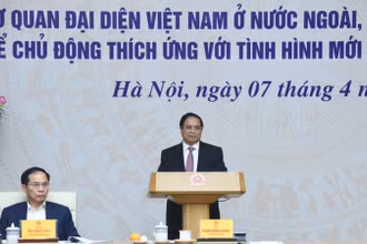 Thủ tướng Phạm Minh Chính chủ trì Hội nghị với các bộ, ngành, Cơ quan đại diện Việt Nam ở nước ngoài. (Ảnh: TRẦN HẢI). 