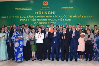 Thủ tướng Phạm Minh Chính và các đại biểu trong nước, quốc tế tham dự Hội nghị. (Ảnh: Trần Hải)