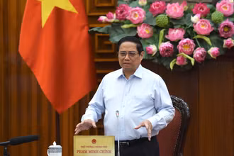 Thủ tướng Phạm Minh Chính phát biểu ý kiến tại cuộc họp (Ảnh: Trần Hải).