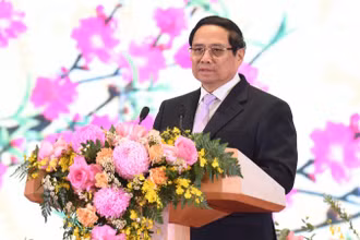 Thủ tướng Phạm Minh Chính phát biểu ý kiến tại sự kiện. (Ảnh: TRẦN HẢI)