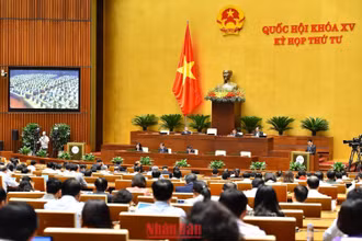 Quang cảnh phiên họp của Quốc hội ngày 2/11. (Ảnh: THỦY NGUYÊN)