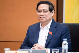 Thủ tướng Phạm Minh Chính phát biểu thảo luận tại tổ. (Ảnh: DUY LINH)