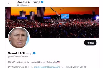 Tài khoản Twitter của ông Donald Trump đã xuất hiện trở lại vào ngày 19.11 (theo giờ Mỹ). (Ảnh chụp màn hình Twitter)