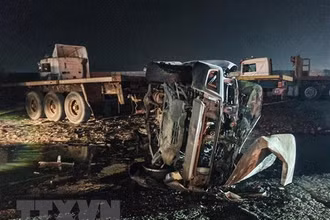Hiện trường 1 vụ đánh bom xe. (Ảnh minh họa: AFP/TTXVN)