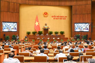 Phiên họp tại Kỳ họp thứ 7 của Quốc hội khóa XV. (Ảnh: DUY LINH)