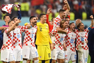 Sau chiến thắng 2-1 trước Maroc, Croatia có lần thứ hai liên tiếp về đích trong tốp 3 chung cuộc ở sân chơi World Cup. (Ảnh: FIFA)