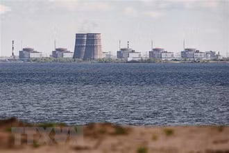 Toàn cảnh nhà máy điện hạt nhân Zaporizhzhia. (Ảnh: AFP/TTXVN) 