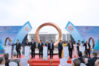 Lễ khánh thành công trình. (Ảnh: CHI MAI)