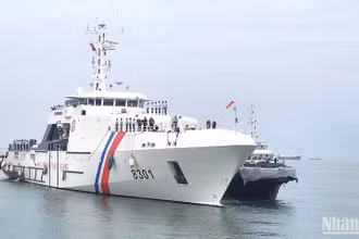 Tàu BRP GABRIELA SILANG (OPV-8301) cập cảng Tiên Sa sáng 14/4/2025 (Ảnh: ĐÌNH TĂNG)