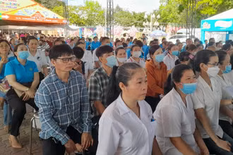 Công nhân lao động dự lễ phát động “Tháng Công nhân” và “Tháng hành động về an toàn, vệ sinh lao động” năm 2024.