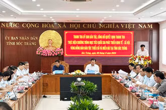 Ủy ban Dân tộc làm việc với Ủy ban nhân dân tỉnh Sóc Trăng.