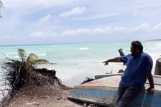 Nhiều hòn đảo ở Maldives bị sạt lở nghiêm trọng. (Ảnh UNICEF)