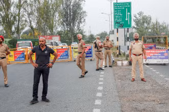 Lực lượng an ninh Ấn Độ được triển khai tại khu vực Amritsar, bang Punjab, ngày 7/5/2025. (Ảnh: ANI/TTXVN)