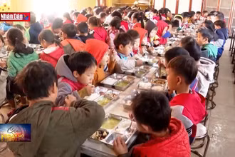 Kiểm tra chất lượng bữa ăn của học sinh bán trú vùng cao