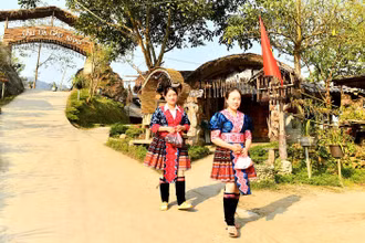Bản du lịch cộng đồng Lao Chải 1 thuộc xã Khun Há, huyện Tam Ðường. (Ảnh NGUYỄN ÐĂNG)