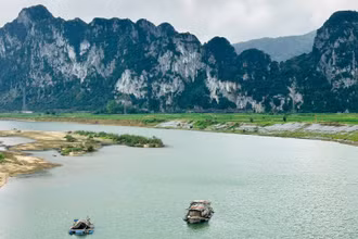 Phong cảnh hữu tình ở xã Phong Hóa, huyện Tuyên Hóa, tỉnh Quảng Bình.