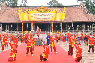 Một tiết mục trong Lễ hội truyền thống Lam Kinh.