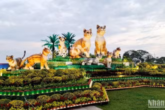 Biểu tượng linh vật năm Quý Mão 2023 tại Bình Định.