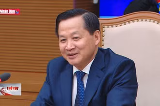 Phó Thủ tướng Lê Minh Khái gặp mặt Chủ tịch ngân hàng Hàn Quốc