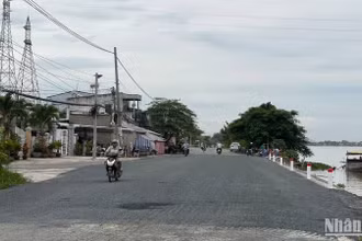 Khu vực sạt lở đã thông xe, lưu thông trở lại bình thường như trước đây.