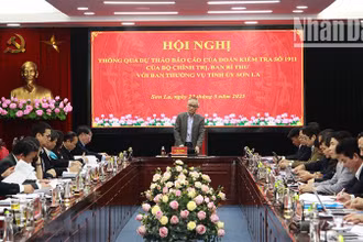 Hội nghị thông qua dự thảo báo cáo kết quả kiểm tra của Bộ Chính trị, Ban Bí thư đối với Ban Thường vụ Tỉnh ủy Sơn La.
