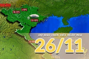 [Video] Dự báo thời tiết đêm nay và ngày mai 26/11/2025: Thời tiết tạnh ráo mở rộng xuống Bắc Trung Bộ