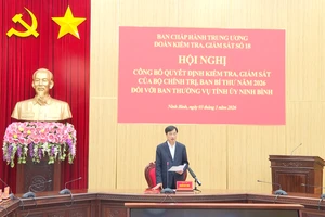 [Video] Công bố quyết định kiểm tra, giám sát đối với Ban Thường vụ Tỉnh ủy Ninh Bình và Ban Thường vụ Thành ủy Huế 